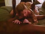 Tatted Foxy Bella Takes 2 BBC Creampie and Swallow